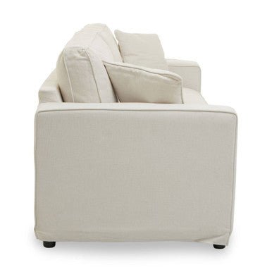 Valensole 3 Seat Cream Fabric Sofa - Bargainia.com - 