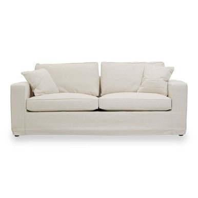 Valensole 3 Seat Cream Fabric Sofa - Bargainia.com - 