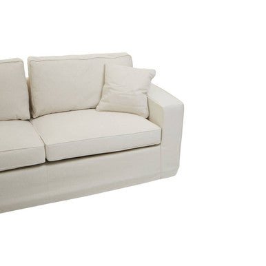 Valensole 3 Seat Cream Fabric Sofa - Bargainia.com - 
