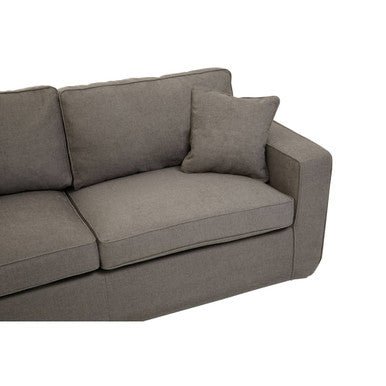 Valensole 3 Seat Grey Fabric Sofa - Bargainia.com - 
