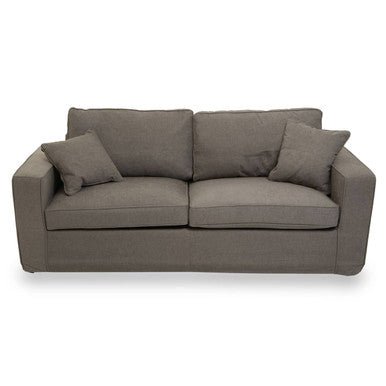 Valensole 3 Seat Grey Fabric Sofa - Bargainia.com - 