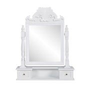 Vanity Makeup Table with Rectangular Swing Mirror MDF - Bargainia.com - 