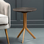 Varana Round Black Marble Top Table - Bargainia.com - 5018705972848