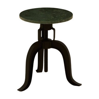 Vasco 3 Leg Bar Stool With Green Marble Top - Bargainia.com - 5018705448312
