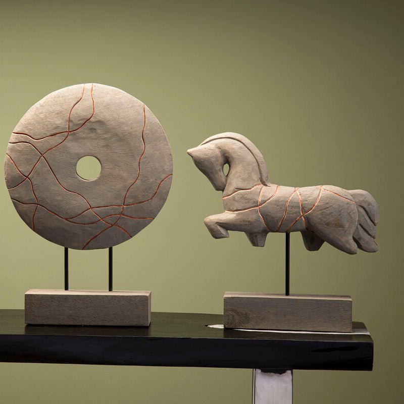 Vena Round Wooden Sculpture - Bargainia.com - 5018705451824