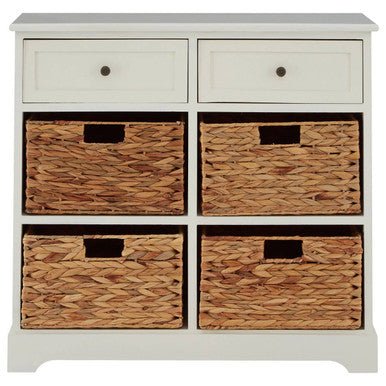 Vermont Ivory 2 Drawer 4 Baskets Cabinet - Bargainia.com - 5018705782577