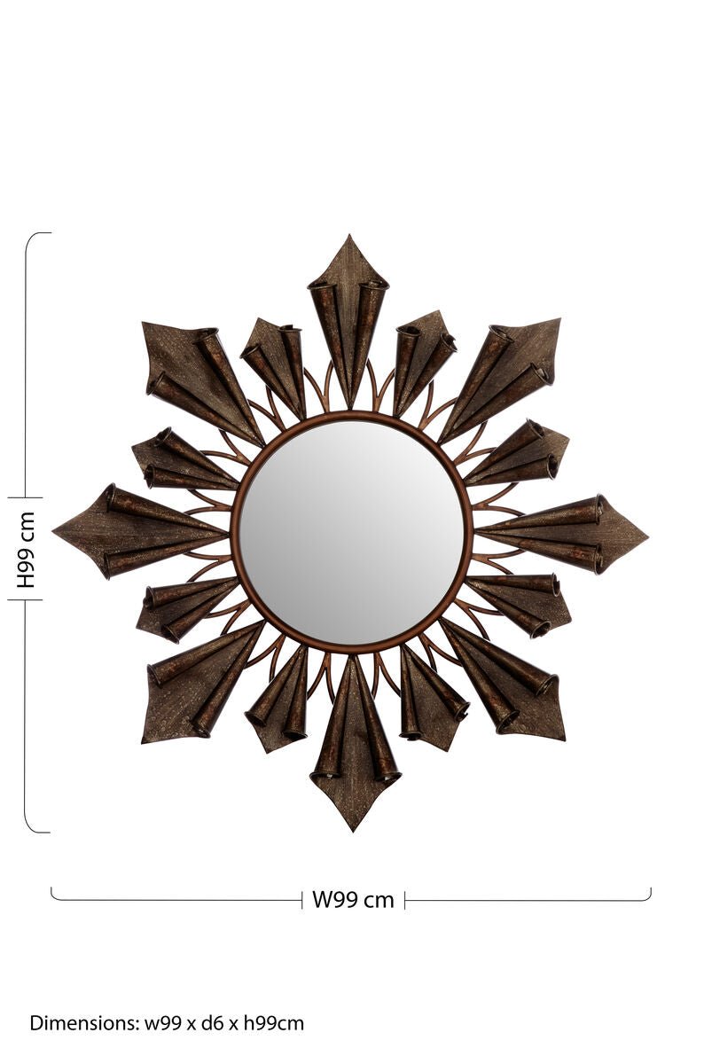 Verona Starburst Wall Mirror - Bargainia.com - 5018705334936