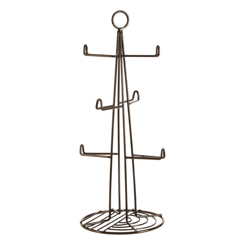 Vertex Black Nickel Finish 6 Cup Mug Tree - Bargainia.com - 5018705412023