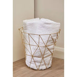 Vertex Gold Finish Tall Storage Basket - Bargainia.com - 5018705358369