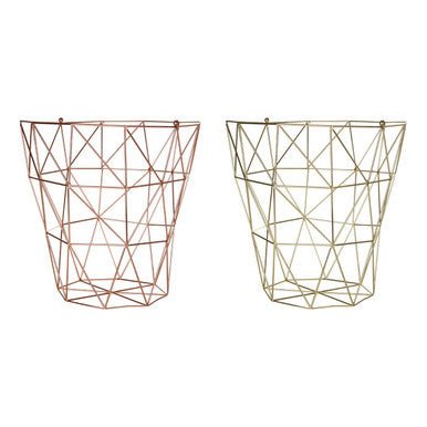 Vertex Gold Finish Tall Storage Basket - Bargainia.com - 5018705358369