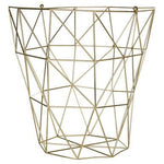Vertex Gold Finish Tall Storage Basket - Bargainia.com - 5018705358369
