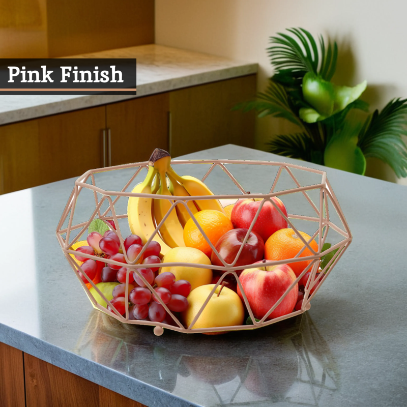 Vertex Pink Fruit Basket With Ball Feet - Bargainia.com - 5018705465180