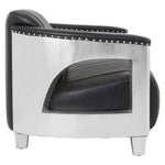 Victor 2 Seat Black Leather Sofa - Bargainia.com - 