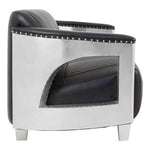 Victor 3 Seat Black Leather Sofa - Bargainia.com - 