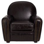 Victor Black Leather Classic Armchair - Bargainia.com - 5018705448909