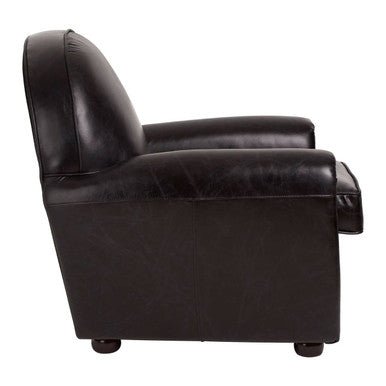 Victor Black Leather Classic Armchair - Bargainia.com - 5018705448909