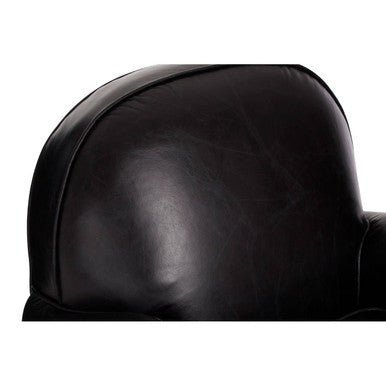 Victor Black Leather Classic Armchair - Bargainia.com - 5018705448909
