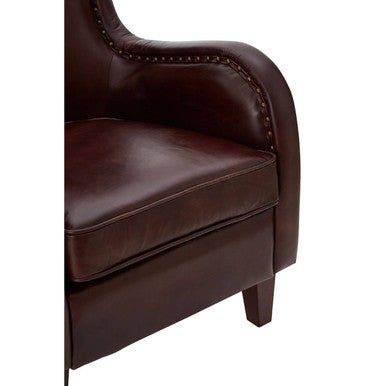 Victor Brown Leather Lounge Chair - Bargainia.com - 5018705448978