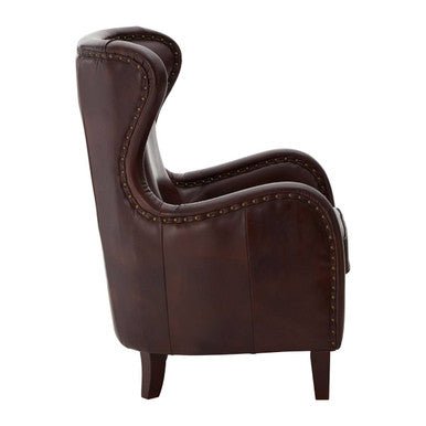 Victor Brown Leather Lounge Chair - Bargainia.com - 5018705448978