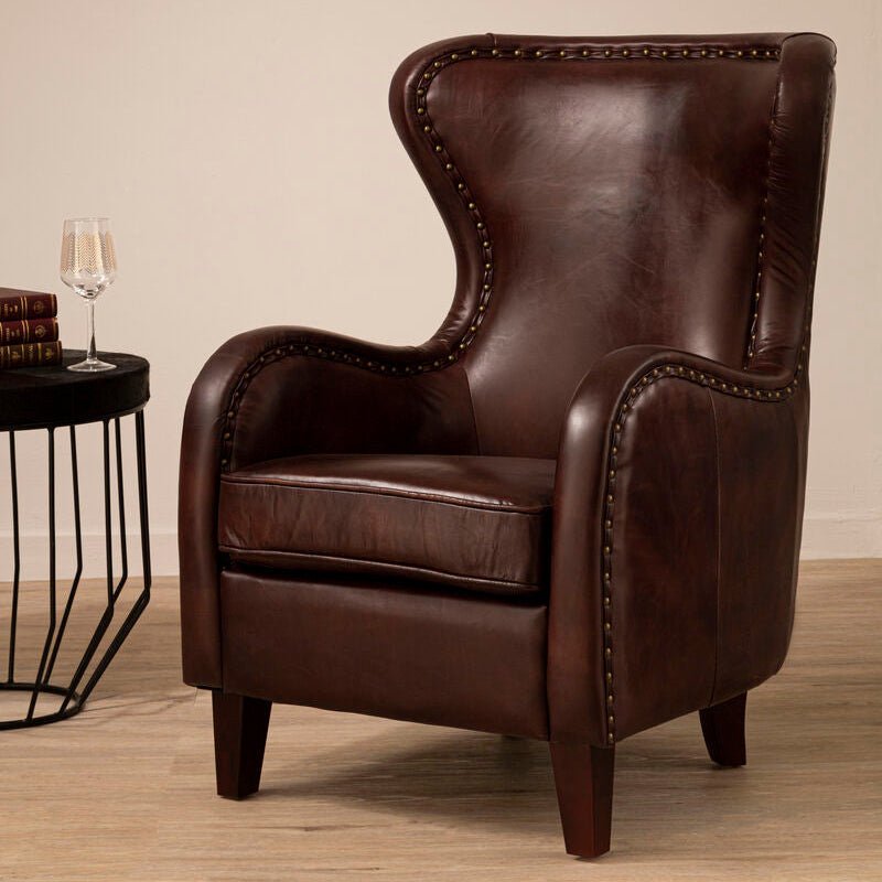 Victor Brown Leather Lounge Chair - Bargainia.com - 5018705448978