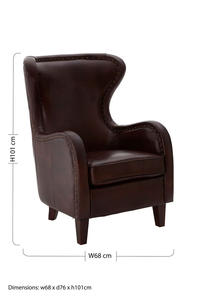 Victor Brown Leather Lounge Chair - Bargainia.com - 5018705448978