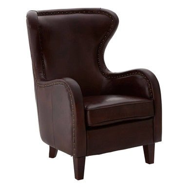 Victor Brown Leather Lounge Chair - Bargainia.com - 5018705448978