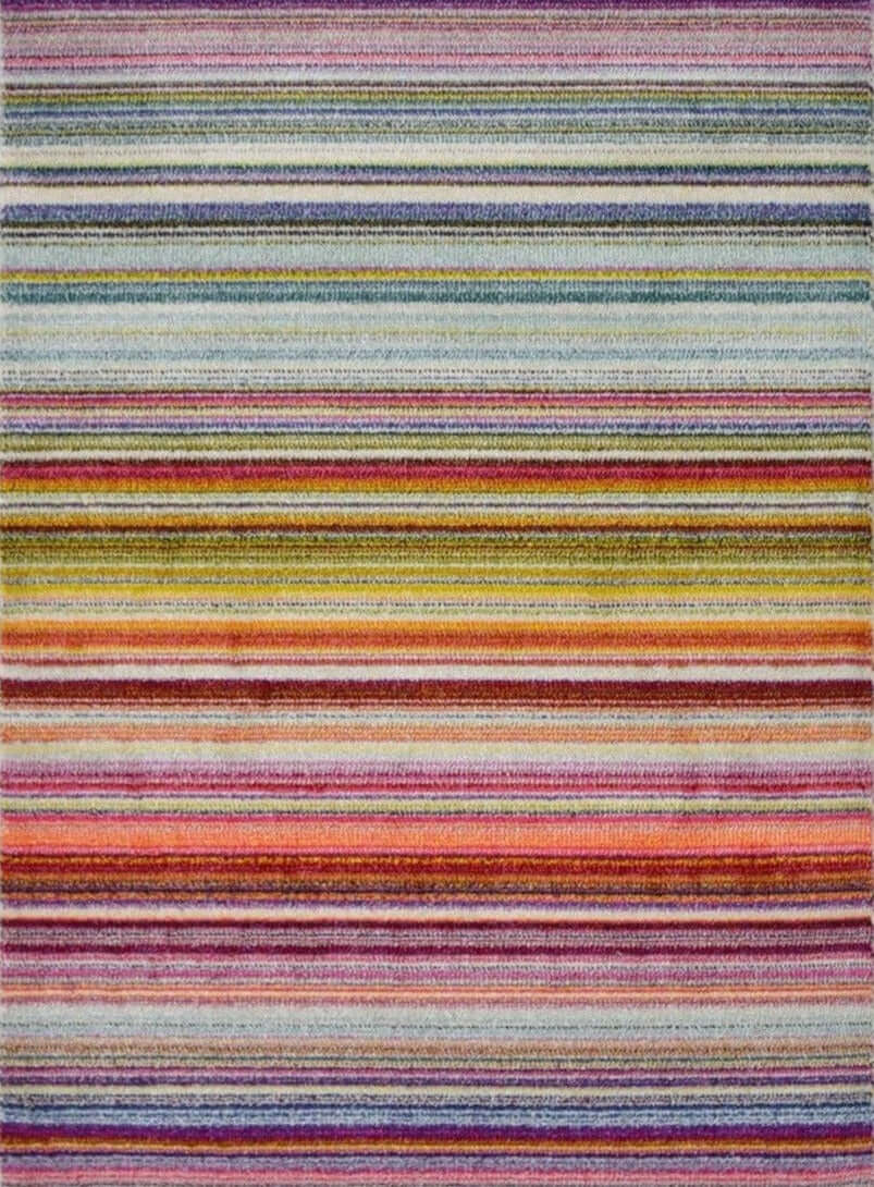 Villa Multicolour Striped Rug - Bargainia.com - 5053095175059 - C814A-FGD91080/150