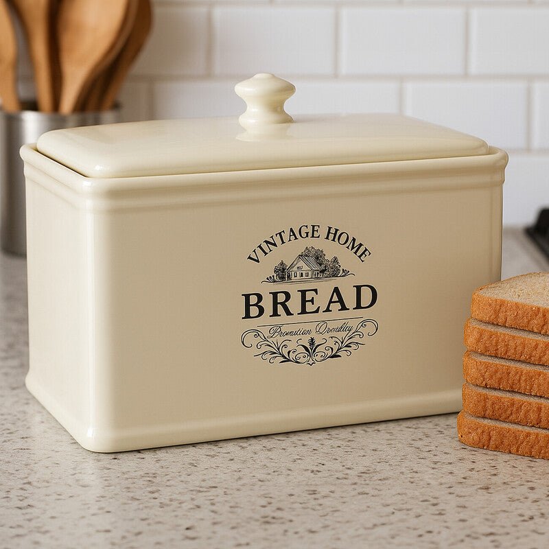 Vintage Home Cream Ceramic Bread Bin - Bargainia.com - 5018705548623