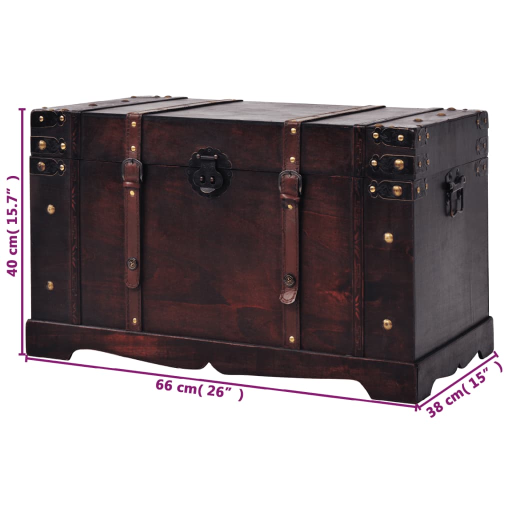 Vintage Treasure Chest Wood 66x38x40 cm - Bargainia.com - 8718475575696 - 245478