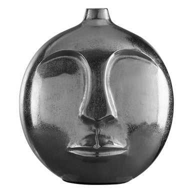 Viso Large Silver Face Round Vase - Bargainia.com - 5018705432755