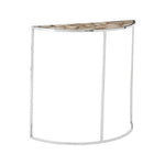 Vita Half Moon Console Table With White Agate Top - Bargainia.com - 5018705406732