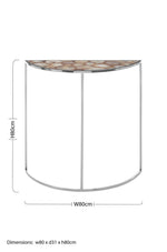 Vita Half Moon Console Table With White Agate Top - Bargainia.com - 5018705406732