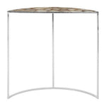 Vita Half Moon Console Table With White Agate Top - Bargainia.com - 5018705406732