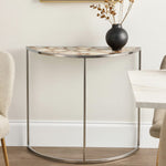 Vita Half Moon Console Table With White Agate Top - Bargainia.com - 5018705406732