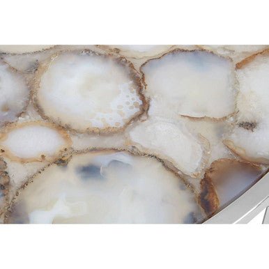 Vita Half Moon Console Table With White Agate Top - Bargainia.com - 5018705406732