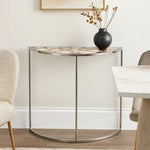 Vita Half Moon Console Table With White Agate Top - Bargainia.com - 5018705406732