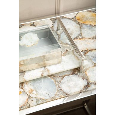Vita White Agate Console Table - Bargainia.com - 5018705406749