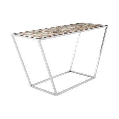 Vita White Agate Console Table - Bargainia.com - 5018705406749