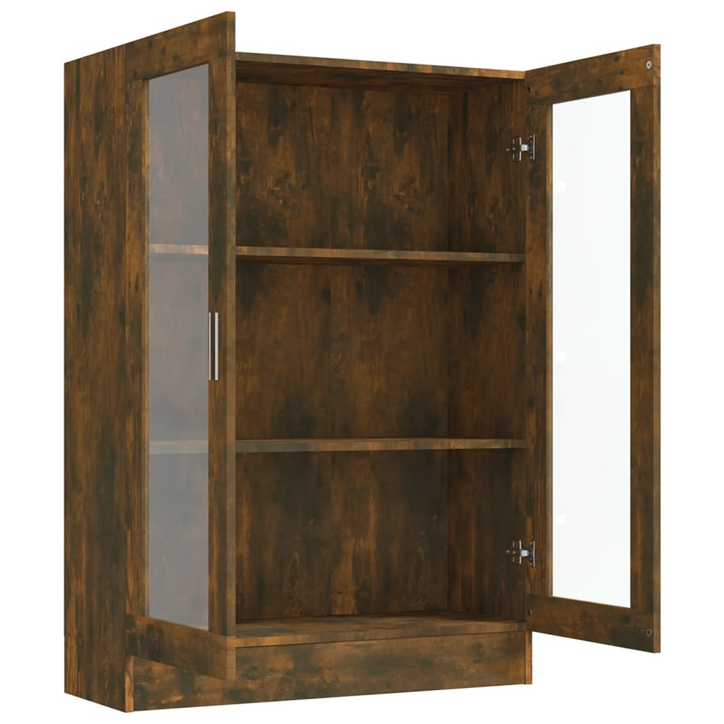 Vitrine Cabinet Smoked Oak 82.5x30.5x115 cm Engineered Wood - Bargainia.com - 8720286954935 - 815618