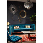 Vogue 3 Seat Teal Velvet Sofa - Bargainia.com - 