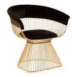 Vogue Black Velvet And Gold Finish Chair - Bargainia.com - 5018705405933