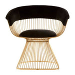 Vogue Black Velvet And Gold Finish Chair - Bargainia.com - 5018705405933
