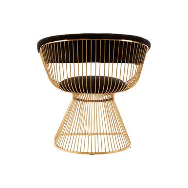 Vogue Black Velvet And Gold Finish Chair - Bargainia.com - 5018705405933