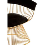 Vogue Black Velvet And Gold Finish Chair - Bargainia.com - 5018705405933