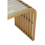 Vogue Matte Gold Slatted End Table - Bargainia.com - 5018705986647