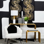 Vogue Matte Gold Slatted End Table - Bargainia.com - 5018705986647