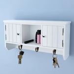 Wall Cabinet for Keys and Jewelery with Doors and Hooks - Bargainia.com - 