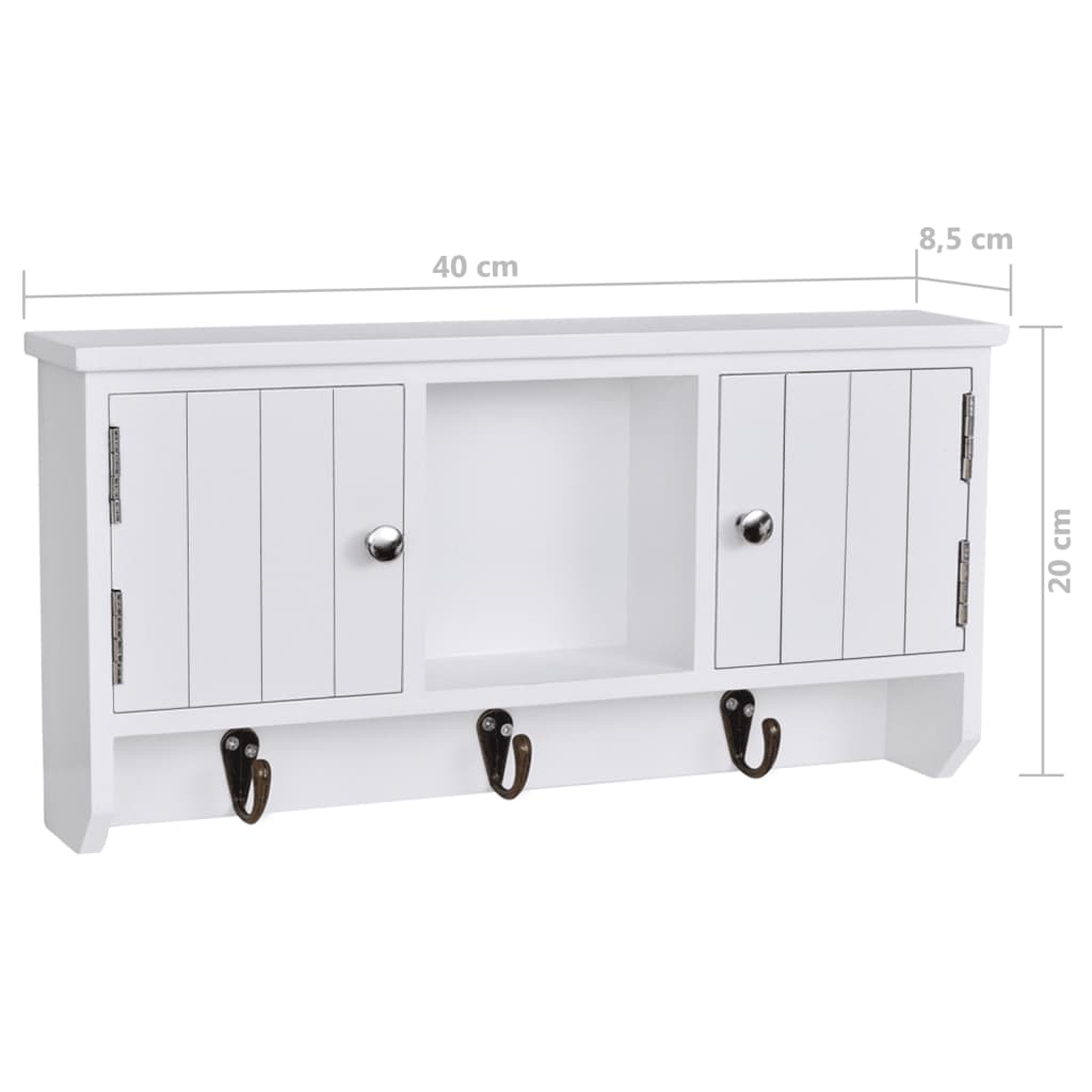 Wall Cabinet for Keys and Jewelery with Doors and Hooks - Bargainia.com - 