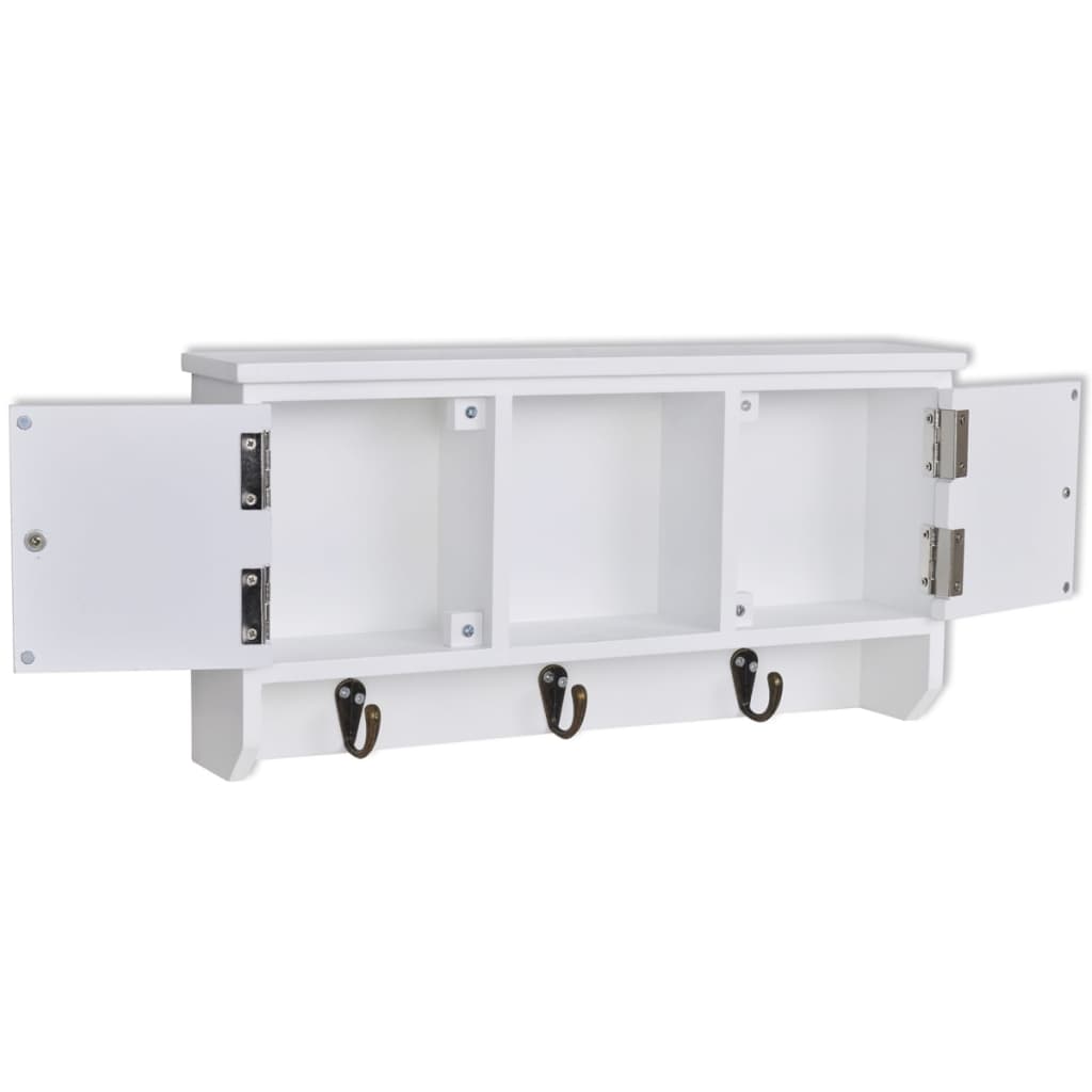 Wall Cabinet for Keys and Jewelery with Doors and Hooks - Bargainia.com - 