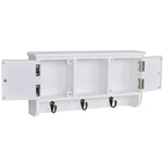 Wall Cabinet for Keys and Jewelery with Doors and Hooks - Bargainia.com - 